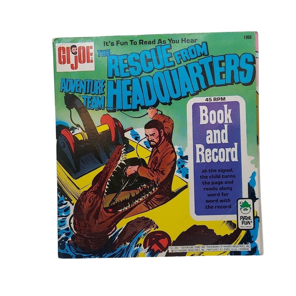 1973 Peter Pan G.I. Joe Rescue From Adventure Team Headquarters Book & Record